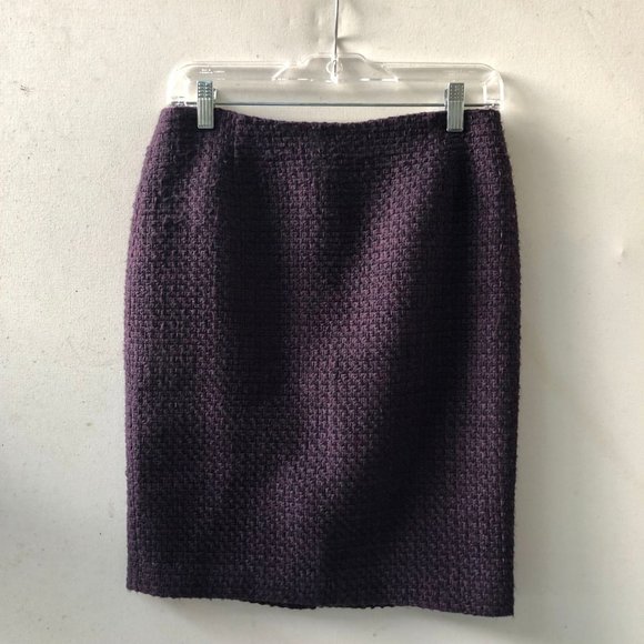 Mario Serrani Purple Knee-Length Pencil Skirt, Size 2 - Picture 3 of 10